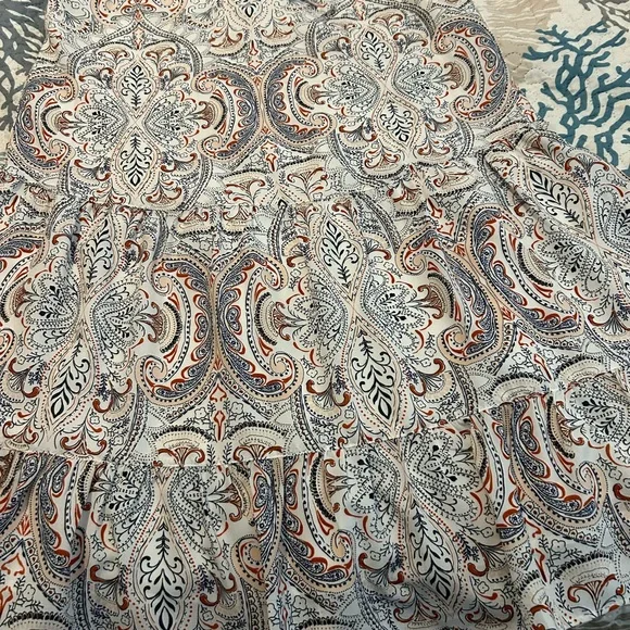 Sanctuary Paisley Print Dress in Navy & Orange - Picture 1 of 12